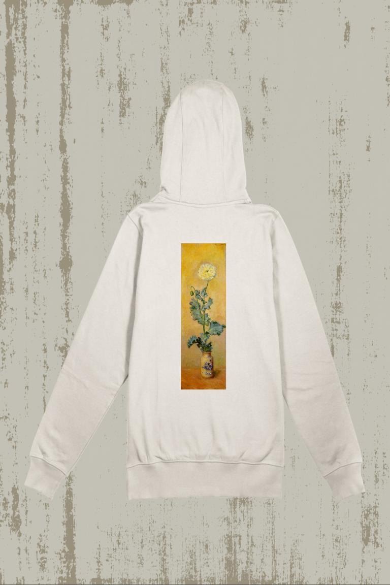 BE ART - White Poppy X Water Lilies / By Claude Monet | Hoodie