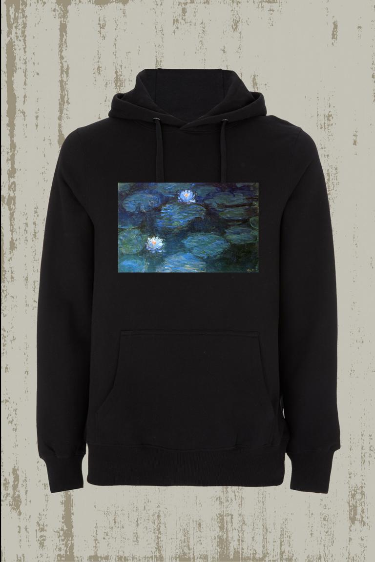 BE ART - White Poppy X Water Lilies / By Claude Monet | Hoodie