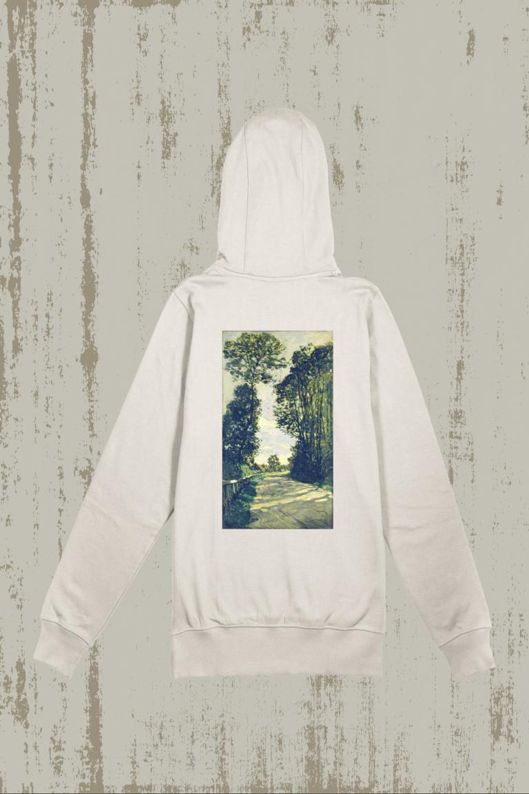 BE ART - Road to Farm X Floating Ice / By Claude Monet | Hoodie