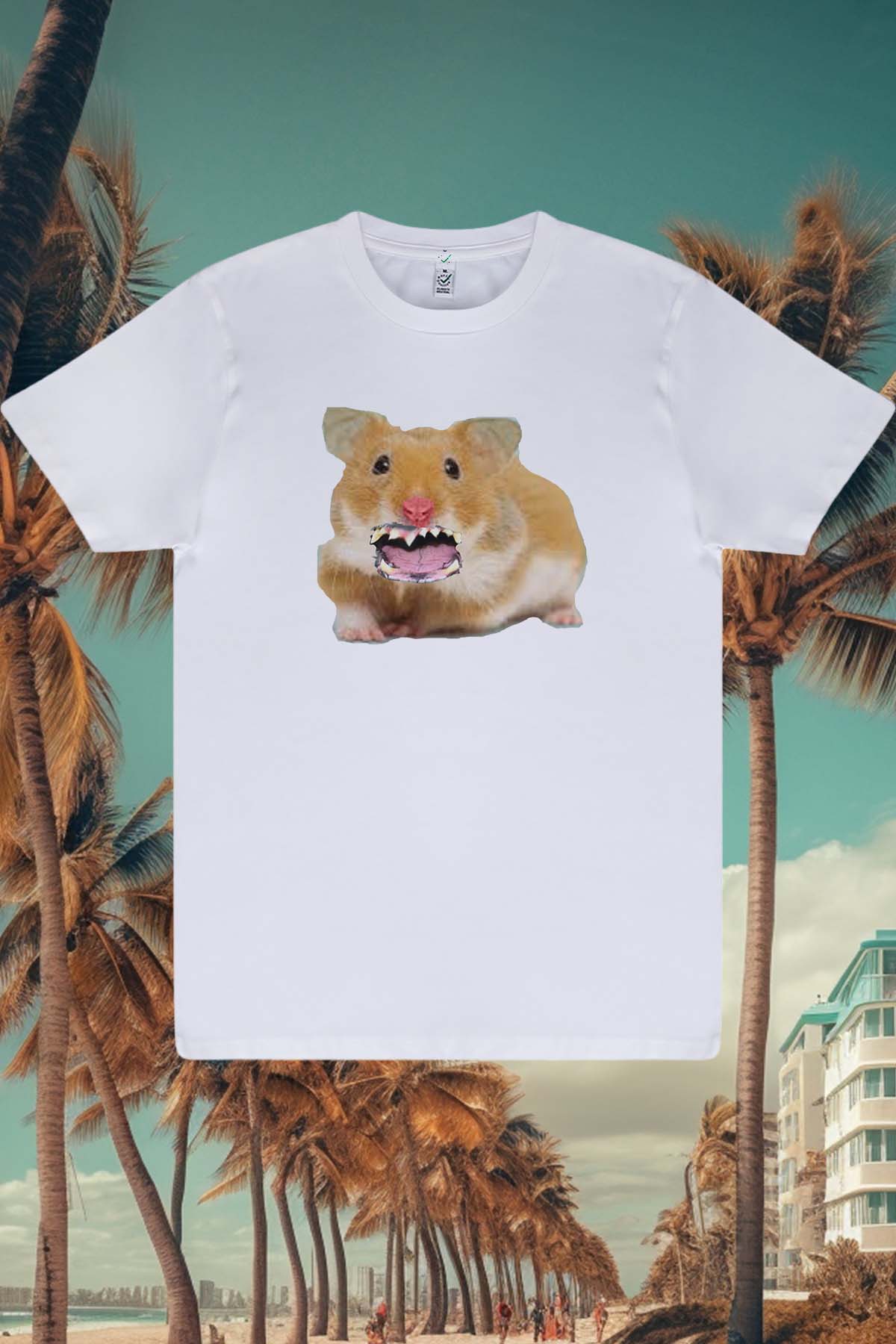 Tote Hamster in Miami #1 | T-Shirt T-Shirt Tote Hamster in Miami 